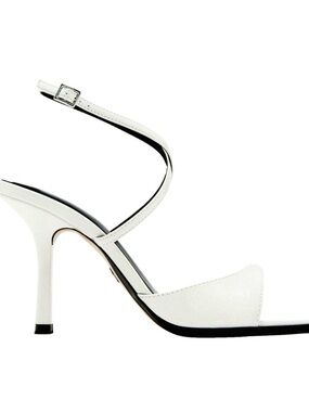 Zara White Heeled Sandals